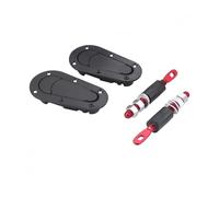 Front Bonnet Lock latchs Racing Car Quick Release Bonnet Lock Hood Pins Latch No Key Locking Kit(Black)