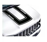 Front Bonnet Sticker Graphics Compatible with Jeep Renegade Decoration Tuning Car Sticker in PVC Vinyl Contoured Without Holes Black (Design 07)
