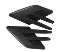 Front Bonnet Vent Car Bumper Side Marker Sticker Badge Bonnet Vent Hood Scoop Modification Air Intake Flow Side mudguard Sticker(Full black)