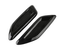 Front Bonnet Vent Car Side Wing Panel Air Flow mudguard Intake Hood Scoop Vent Bonnet Decorative Covers Center Universal Hood Grille Modification Accessories(33cm side black)