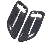 Front Bonnet Vent Compatible With Kia For Stinger 2018-2021 2022 2023 2Pcs Engine Hood Air Vent Cover Carbon Fiber Front Upper Bonnet Hood Air Outlet Cover Replacement(Blue Carbon grain)