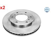 Front Brake Disc 2x MEYLE Fits FIAT Fullback MITSUBISHI L 200 05-15 4615A147