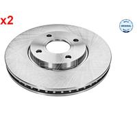 Front Brake Disc 2x MEYLE Fits FORD Ecosport 13-22 1781236