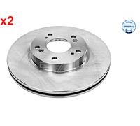 Front Brake Disc 2x MEYLE Fits HONDA Civic IX VII X Cr-V II 00-22 45251-S7A-N10
