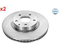 2x MEYLE Brake Disc Front Vented 295mm Outer ⌀ 51.5mm Height Fits Mazda 3 CX-3