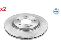 2x Brake disc Front Axle Vented 015 521 2094 MEYLE for MERCEDES-BENZ VANEO