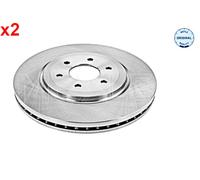 Front Brake Disc 2x MEYLE Fits NISSAN Np300 Pathfinder III 05-10 40206-3X00B
