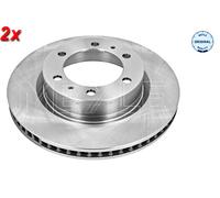Front Brake Disc 2x MEYLE Fits TOYOTA Hilux VIII 05-19 43512-0K090