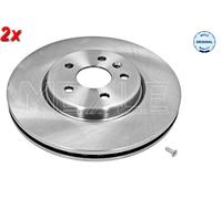 Front Brake Disc 2x MEYLE Fits VAUXHALL Astra I Mk VII K 15- 13515909