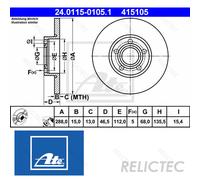 Front Brake Disc Audi:A6,100,A4 4A0615301B