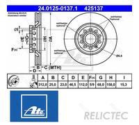 Front Brake Disc Audi Seat Skoda:A4,A6,EXEO,SUPERB I 1 8E0615301R 3B0615301B