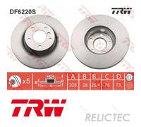 TRW DF6220S Brake Disc for BMW