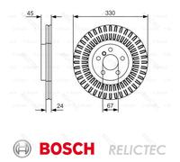 Genuine Bosch Brake Disc Single fits BMW X1 xDrive 20d - 2.0 - 15- 0986479C94