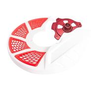 Front Brake Disc Cover Protector Fit for Honda CRF250L/M 2017-2021, CRF300L - CNC Aluminum & ABS Rotor Guard Off-Road Enduro Accessories (White-Red)