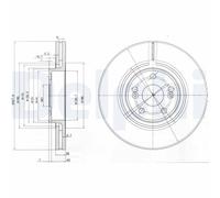 DELPHI BG9016 Brake disc
