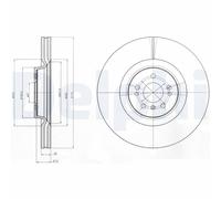 Front Brake Disc Delphi BG9060C Fits Mercedes-Benz GL-Class Braking System
