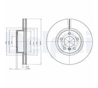 Front Brake Disc Delphi BG9108 Fits BMW X3 X4 Braking System Vented Oiled