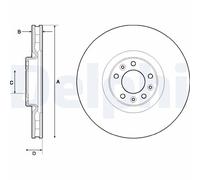DELPHI BG9151C Brake disc