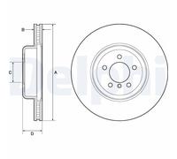 DELPHI BG9158C Brake disc