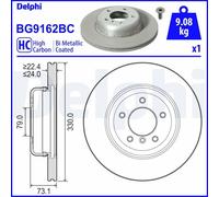 Delphi BG9162BC Brake Disc Front 330mm Outer Diameter Vented Fits BMW Z4