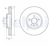 DELPHI BG9184C Brake disc