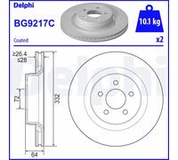 Front Brake Disc Delphi BG9217C Fits Dodge Jeep Nitro Liberty Compass Vented