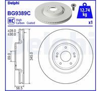 DELPHI BG9389C Brake disc