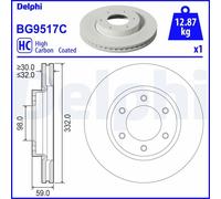 DELPHI BG9517C Brake disc
