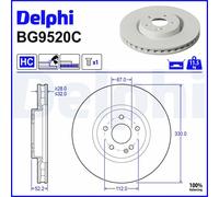 Front Brake Disc Delphi BG9520C Fits Mercedes-Benz EQV Braking System Vented