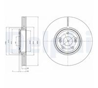Front Brake Disc Delphi BG9687 Fits Renault Espace Vel Satis Braking System