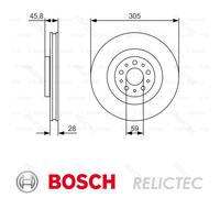 Bosch Brake Disc Single BD1686 - 0986479736