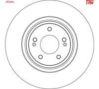 FRONT BRAKE DISC FITS: HYUNDAI ELANTRA GT 2.0 N.HYUNDAI I30 III FASTBACK 2.0