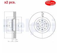 FRONT BRAKE DISC FITS: VW PASSAT B7 3.6 FSI 4MOTION.VW PASSAT B7 ESTATE 3.6 F