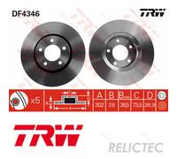 Front Brake Disc for Chrysler Dodge:VOYAGER IV,CARAVAN K04683918AA 4683918AD