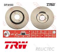 TRW Automotive AfterMarket DF4183 Brake Disc
