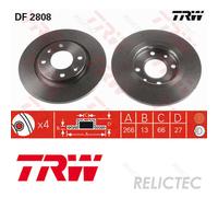 Front Brake Disc for Citroen Peugeot:PARTNER,BERLINGO,C3 I 1,301,C-ELYSEE 424982
