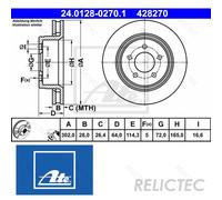 ATE 24.0128-0270.1 Brake disc