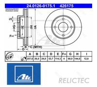 ATE Brake disc 24.0126-0175.1 257,0 26,0 4 114,3 Vented Coated NISSAN: NV200 Box Body / Estate, NV200 / Evalia Minibus