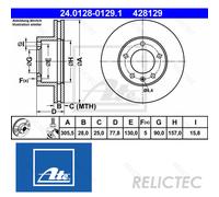 ATE 24.0128-0129.1 Brake disc