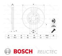 Front Brake Disc for Peugeot Citroen:208,DS5,DS4,308 SW,5008,3008,CC,C4,C4 II 2