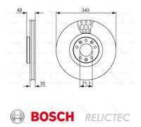 Bosch BD1655 Brake discs - ECE-R90 certified - 1 single brake disc
