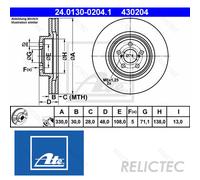 Front Brake Disc for Subaru:LEGACY IV 4,OUTBACK,FORESTER,V 5 26300AG001