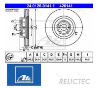 Front Brake Disc for Toyota:AVENSIS 43512-05050 43512-05070