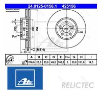 Front Brake Disc for Toyota:AVENSIS 43512-20730 43512-05060