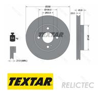 TEXTAR 92176005 Brake Disc Front Internally Vented Fits Ford Fiesta Ka+