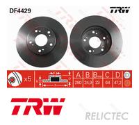 TRW DF4429 Brake disc