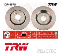 Front Brake Disc Honda:CR-V III 3,IV 4,CROSSTOUR 45251-T1E-G01 45251-T1E-G00