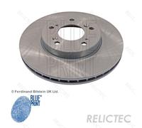 Pair of Front Brake Disc Fits Honda CR-V Civic HR-V Integra Blue Print ADH24341
