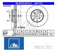 Front Brake Disc Honda:JAZZ II 2,LOGO 45251-SAA-G00 45251-SAA-G10 45251-S50-G00