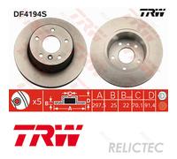 Front Brake Disc Land Rover:DISCOVERY II 2 SDB000380 ANR4582